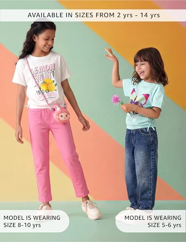 Image of Amazon Brand - Symbol Girl's Graphic Relaxed Fit T-Shirt