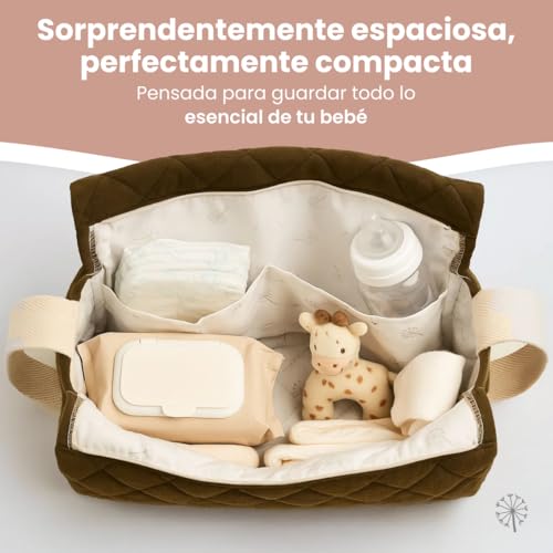 MIMUSELINA Bolso Carro Bebe | Pañalera Bebe organizador para silla paseo con gran capacidad | Bolso Maternidad Elegante y Práctico | Hecho en España | Musk Standard - imagen 5
