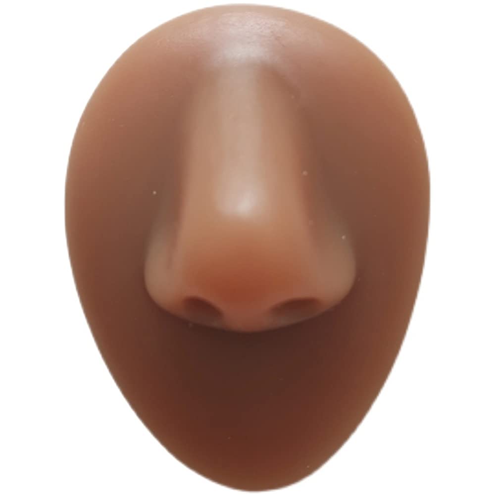 Symulacja silikonowego modelu nosa - symulacja części ludzkiego ciała, część 3D, gumowy model nosa, brązowy, silikonowy, symulacja ludzkiego nosa, do akupunktury, klasy naukowej