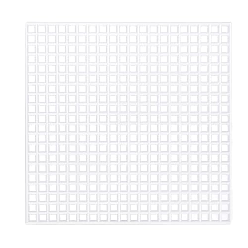 Generic 8 peças de folha de tela de plástico 7 unidades 8 cm/3,1' tela branca quadrada em branco para bordado, malha de crochê