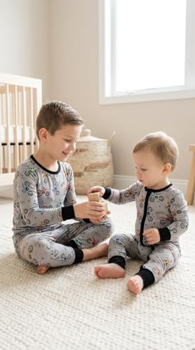 Image of ITSY BITSY BOUTIQUE Viscose Bamboo Baby Pajamas - Boys and Girls Footie Sleeper Convertible 2-Way Zipper Sleeper