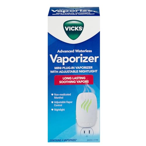 image for Vicks Advanced Soothing Vapors Waterless Vaporizer with Night Light an