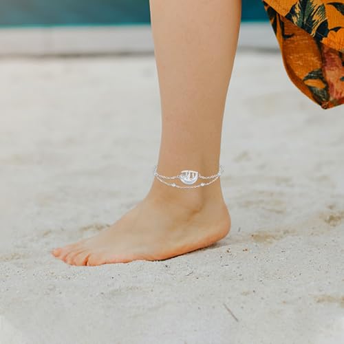 Image of 925 Sterling Silver Animal Bracelets Anklets Elephant /Highland Cow /Penguin /Sloth Adjustable Jewelry Gifts for women