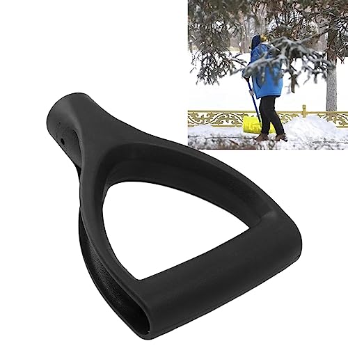 Ersatz Schneeschaufel D Griff, 32mm Innendurchmesser Kunststoff Spaten Schaufel Griff Handschutz Griff für Graben, Rechenwerkzeug(Schwarz)