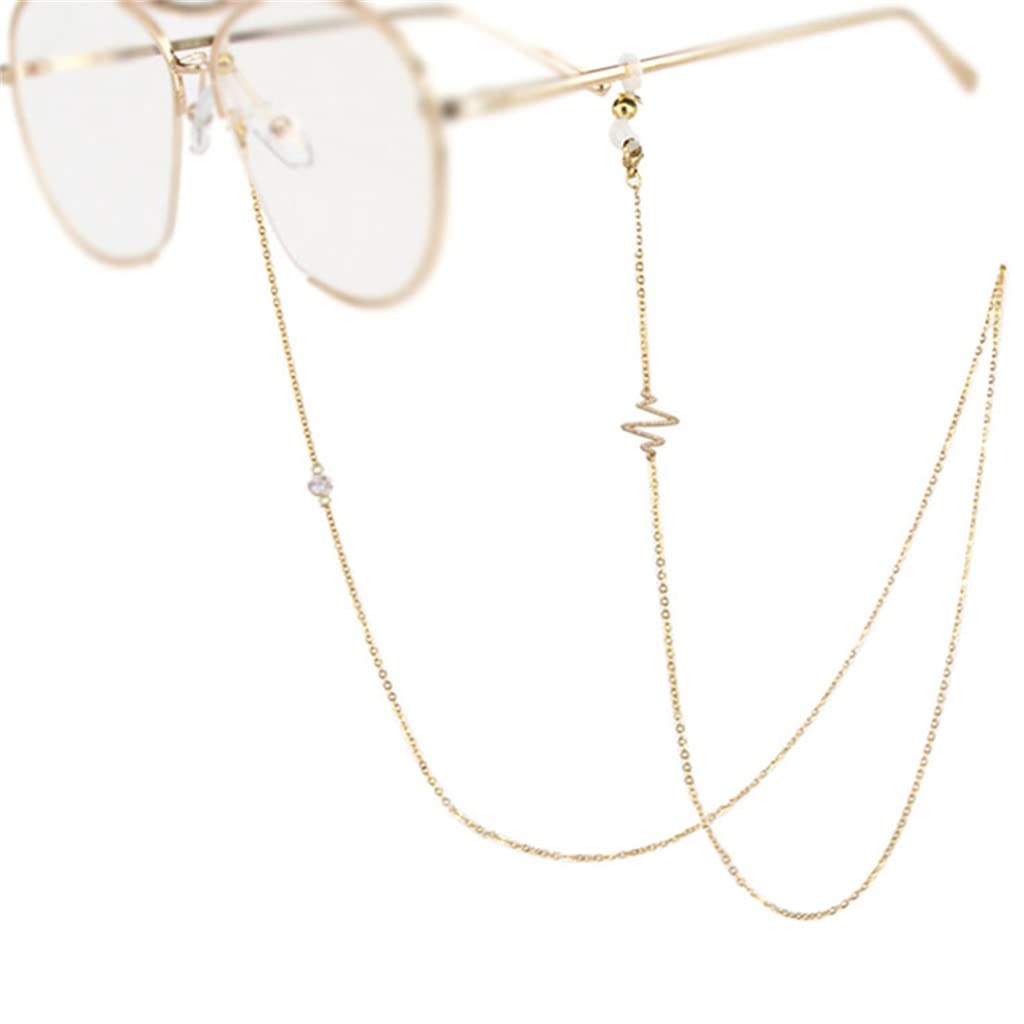 Cordon masque chaîne de lunettes femme anti-dérapant et anti-chute doré