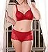 Elila Stretch Lace Cheeky Full Panty (3311),XL,Red