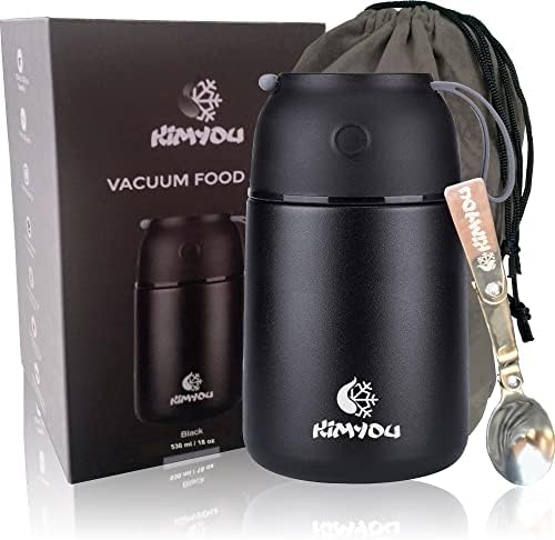 Kimyou Food Flask 730 ml | Premium Stainless Steel Vacuum Insulated Thermal Food Container | Food flasks for hot Food | Soup Flask | Soup containers | Vacuum flasks with Bag, Brush & Spoon (Pink)