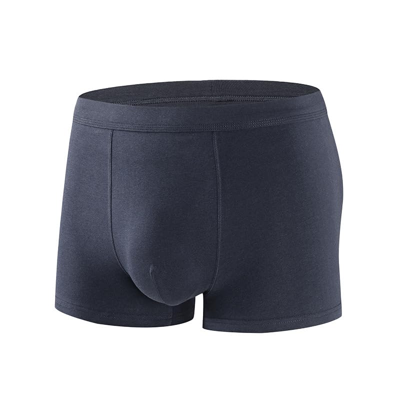 Mens Cotton Stretch Boxer Briefs Short Leg Comfortable Trunk Underwear Solid Color Mid Waisted Pouch Boxer Shorts4