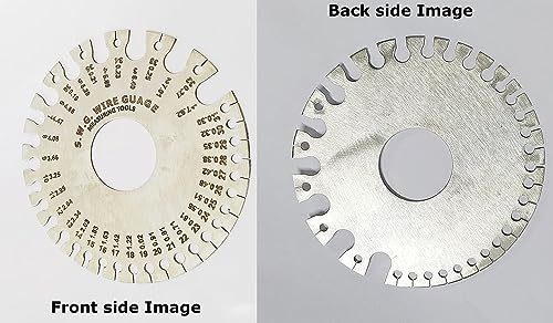 Image of Inditrust New Round Thickness Stainless Steel Wire Gauge Diameter Gage Metal Inch Measurement Instrument (1 Piece)