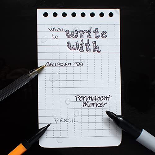 Bloc-notes résistant aux intempéries LETHALIFE 21,6x27,9 cm noir