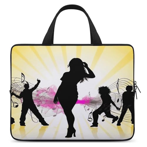 Sac pour ordinateur portable ultra fin : motif silhouette de danse pour vos trajets au bureau
