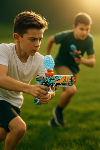 Image of SUPER TOY Gel Blaster Gun Automatic Pistol with Rechargeable Battery and 10,000 Water Balls Electric Outdoor Target Games for Kids Boys