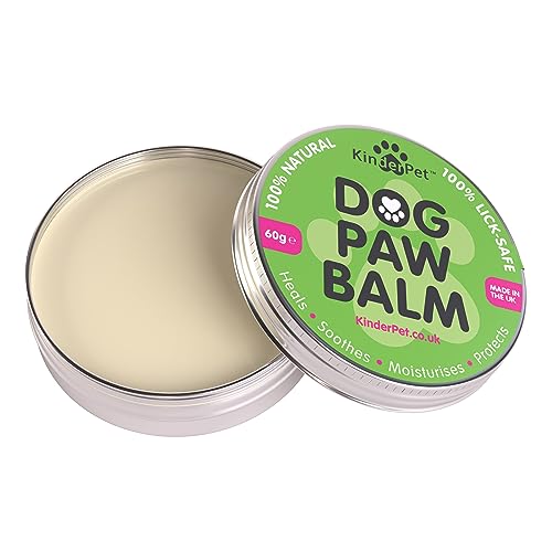 KinderPet® Dog Paw Balm Heal Soothe Moisturise Protect Cracked Dry Damaged Paws Lick-Safe 100% Organic All Natural Ingredients Made in the UK 60g - Image 2