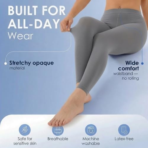 Image of ABSOLUTE SUPPORT Women Compression Leggings 20-30mmHg, Gray, 5X-Large