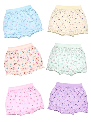 Image of BODYCARE Unisex Bloomers Pack of 6 | Cotton Spandex Breathable Ultra Soft Stretchable | Skin Friendly, Tagless Comfort | Ideal for School