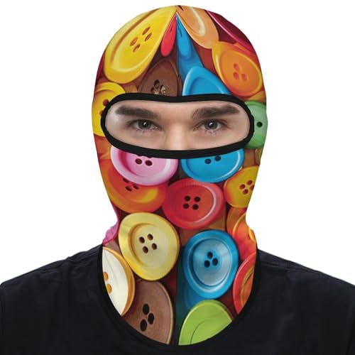 Balaclava para Hombres con Botones Coloridos Máscara de Invierno para Ciclismo y Esquí miniatura 7
