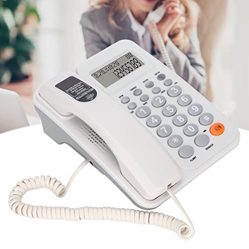 Teléfono fijo con cable KX T2027CID con pantalla LCD blanco miniatura 2
