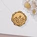 UNIQOOO Wildflower Wax Seal Stickers - Floral Wedding Invitation Envelope Seal Sticker, 50 Pcs Self- Adhesive Antique Gold Field of Flowers Stickers, Perfect for Christmas, Gift Wrapping