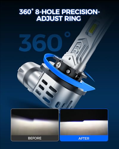 Image of Marsauto 9005 H11 Light Bulbs Combo, 120,000 Lumens 12X Brighter 6500K Cool White, H9 H8 HB3 Fog light Bulbs, 1:1 Mini Size, Plug and Play, Pack of 4