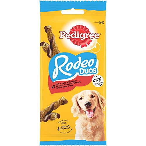 animaux Rodeo Duos Recompenses Au Boeuf Et Saveur Fromage pour Chien 123G - Lot De 4 - Offre Special