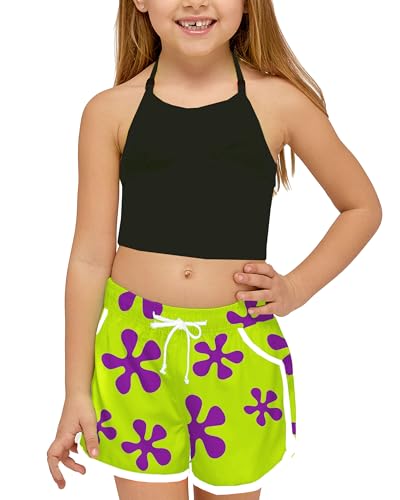 Image of Deerose Kids Hawaiian Swim Board Shorts Quick Dry Active Swim Trunk 5-14 Years