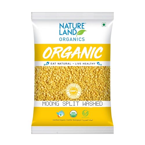 Image of Natureland Organics Moong Dal Yellow /Split Washed 500 Gm - Organic Healthy Pulses & Natureland Organics Arhar /Toor Dal 500 Gm - Organic Healthy Pulses
