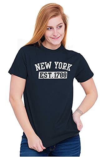 Vintage New York Distressed Athletic Graphic T Shirt Men Or Women Navy #TOP4