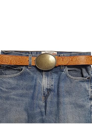 Western Rose embossed Belt with Oval buckle2