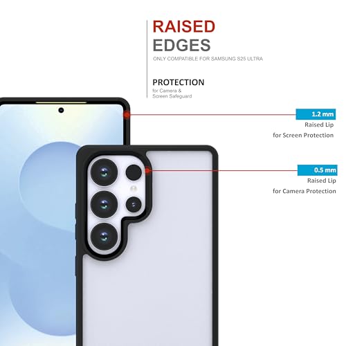 Image of Case for Samsung Galaxy S25 Ultra, [Anti-Yellowing Technology] [Military Grade Drop Protection] Shockproof Slim Hybrid Phone Case for Samsung Galaxy S25 Ultra 5G - Carbon Black