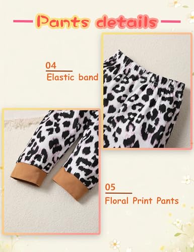 Image of mksodopy Toddler Girl Clothes Girl Fall Winter outfits Cotton Long Sleeves Ruffle Top Pants Little Girl Clothing Set