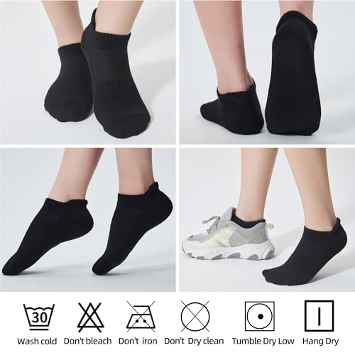 Image of ATBITER Women's Ankle Socks Cushioned Running Athletic No Show Socks-6Pairs | Ladies Low Cut Short Workout Gym Socks With Tab Non Slip for Yoga Pilates Casual Dress Flats Sneaker Shoe Size 6-8 /8-10 /10-12