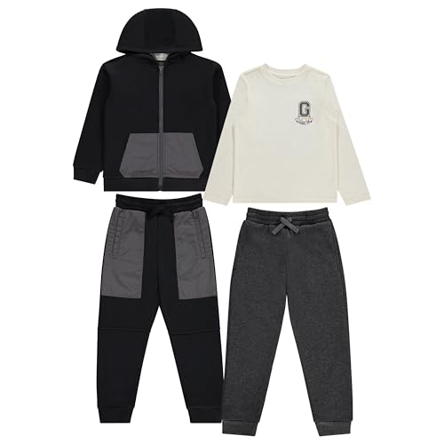 Image of STITCH & STONE Boys 4 Pack Wardrobe Outfit Stylish and Comfortable Clothes for Boys