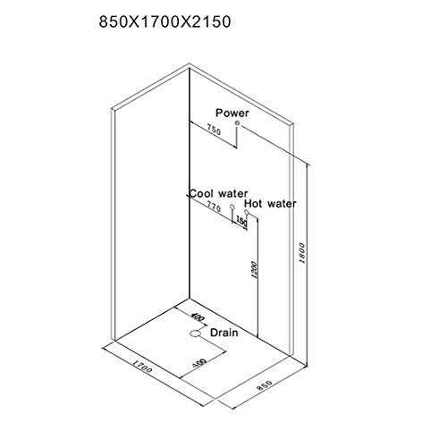 Bagno Italia Box idromassaggio cabina doccia e vasca 6 idrogetti cm 170x85 luci led ozonoterapia bluetooth