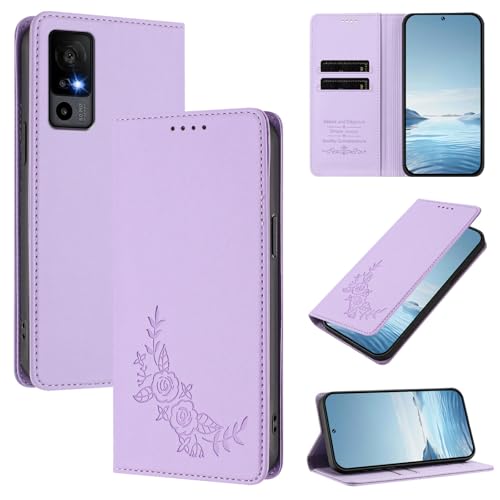�X�}�z�P�[�X �Ή��@�� for TCL 40R 5G,�Ή��@�� for Sharp Aquos V6 5G�yRFID�u���b�N�z�y�J�[�h�z���_�[�t�����z �}�O�l�b�g�J�� �X�^���h�@�\�t���z�X�}�z�P�[�X Purple