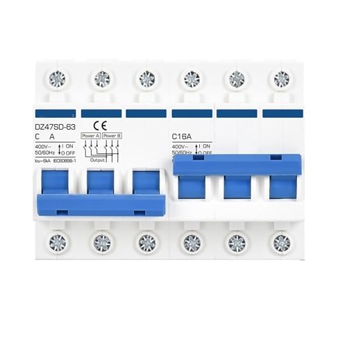 Interruptor de transferencia manual 3P CA 220V 380V con protección contra fugas AC 25A