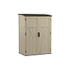 Suncast 54 Cubic Ft. Vertical Resin Outdoor Storage Shed, Sand, 52” x 32.5” x 71.5"