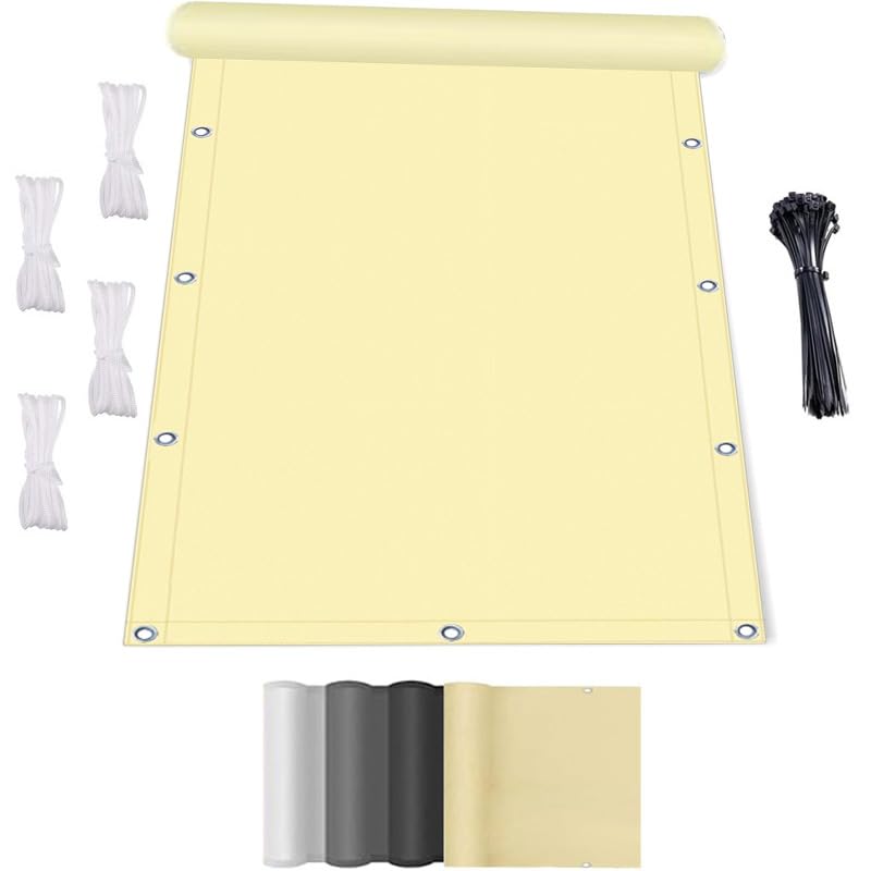 Voile d'Ombrage Étanche 1.6x5M Voiles Ombrages Rectangulaire,Toile Ombrage Imperméable, Voiles D'ombrage pour Patio Pergola Jardin ExterieurJaune Sable