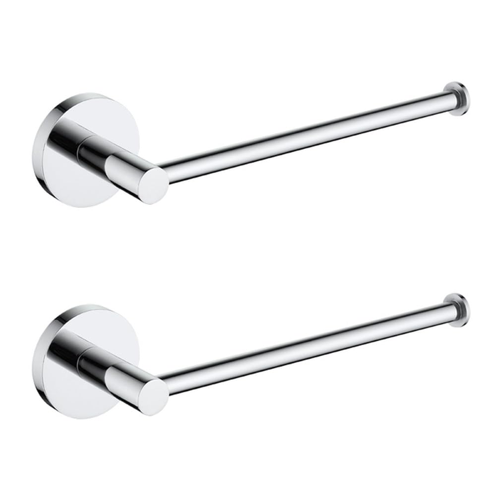 Ensemble de porte-serviettes de salle de bain en acier inoxydable pour montage mural, porte-serviettes rond, porte-serviettes, accessoires de salle de bain modernes, finition polie, 4 pièces.