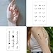 64 Sheets Tiny Finger Temporary Tattoos Kit Stickers, Minimalist Small Fake Tattoos for Kids Adult Women Men Black Body Art Hand Neck Wrist Arm