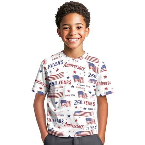 Image of Kids Graphic T-Shirt Boys Girls Novelty Tees Top Short Sleeve Shirts Summer Blouses 3-16