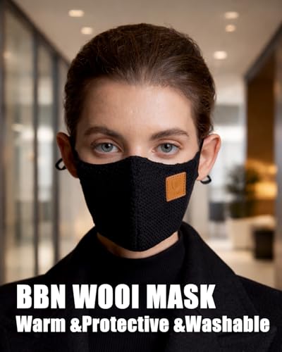 Image of BBN Warm Wool Face Mask: Adjustable Washable Cover - Reusable Windproof Protection for Winter Commuting Outdoors