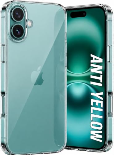 Image of DIZORO Crystal Clear Compatible with iPhone 16 Plus Case with Anti-Yellow Anti-Scratch Shockproof Transparent Cover