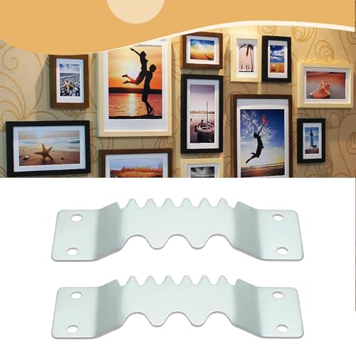 Image of 10Pcs Heavy Duty Sawtooth Picture Hangers 104x30.8mm Sawtooth Hangers with Screws for Paintings Photos Frame Artwork