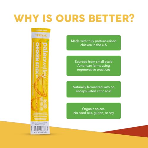 Paleovalley Chicken Sticks, Pasture Raised, Gluten Free, Teriyaki Jerky - image 4