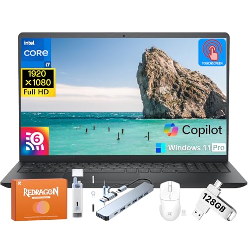 Best Laptop for Students I7 Processor: Top Powerful Picks with 32GB RAM 6 Dell 15 DC15250 Touchscreen Laptop for Business Student, Intel 10-Core i7-1355U(up to 5.0GHz), 15.6'' FHD Anti-Glare Display, 32GB RAM, 1TB SSD, Copilot AI, Windows 11 Pro, Wi-Fi 6