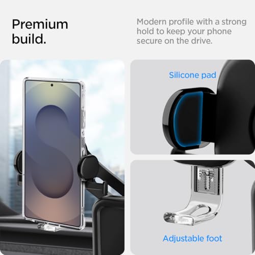 Image of Spigen TapLock Adhesive-Free Screen Mount Designed for Tesla Model Y | For Model Y /3 /S /X /Juniper /Cybertruck - Compatible with iPhone, Samsung, and More