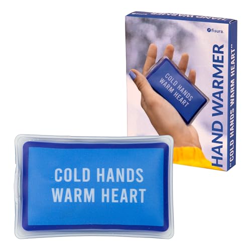 Fisura Aquecedor de mãos original 'Warm Heart'. Mini aquece mãos gel original. Aquecedor de bolso reutilizável. Atividades ao ar livre. 1 unidade.