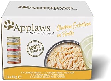 Applaws Natural Wet Adult Cat Food, Fish Selection in Jelly 70g Tin (Pack of 12)