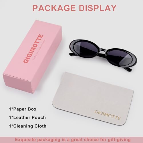 Retro Oval Sunglasses for Women Trendy Small 90s Style With Cute Bow4