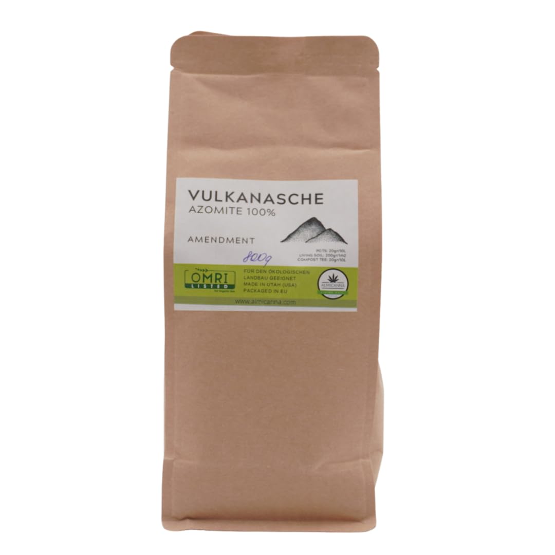 Cenere vulcanica AZOMITE 100% 800 g – Attivatore naturale del suolo, ricco di minerali e oligoelementi